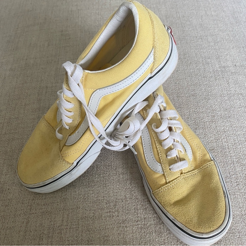 Vans Butter Yellow and White Sneakers